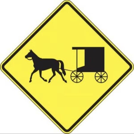 Accuform CROSSING SIGN HORSEDRAWN VEHICLE 24 in FRW734DP